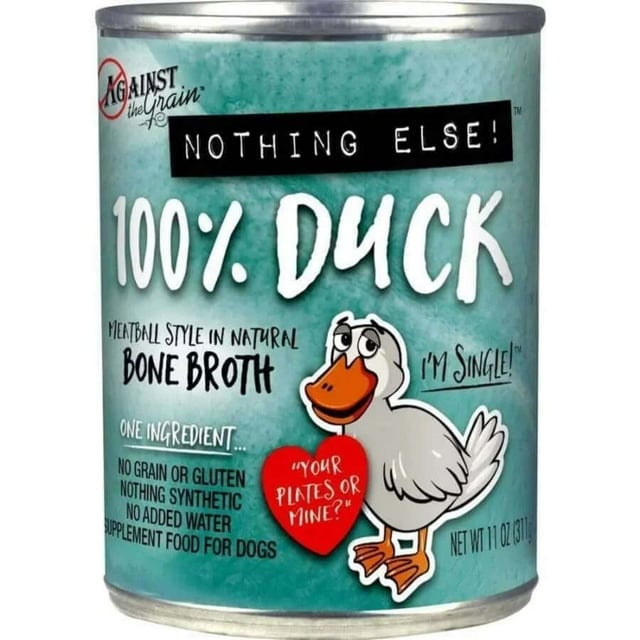Against The Grain Nothing Else! 100% Duck in Bone Broth 11oz