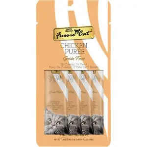 Fussie Cat Chicken Puree 4ct