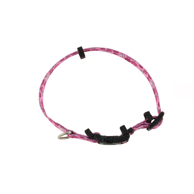 Hide-Away Collar Pink Paw SM