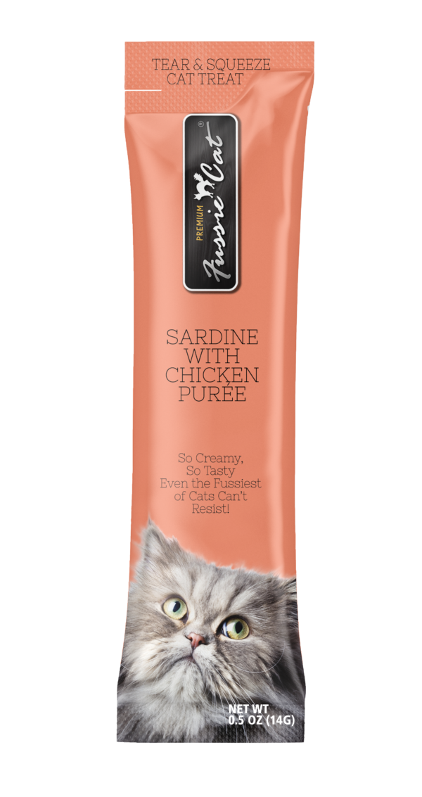 Fussie Cat Sard&Chkn Puree 4ct