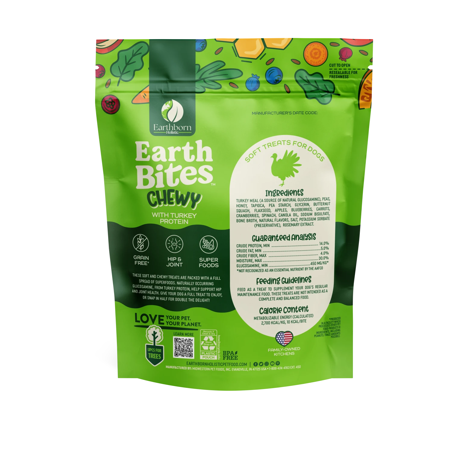 Earthborn Ebites Chewy Turkey7oz - Image 2