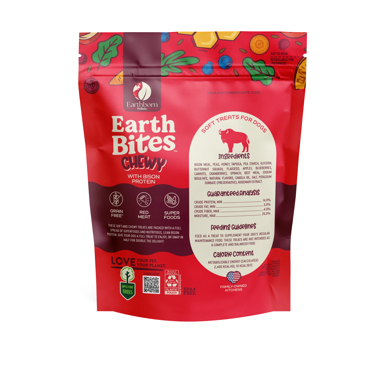 Earthborn Ebites Chewy Bison 7oz - Image 2