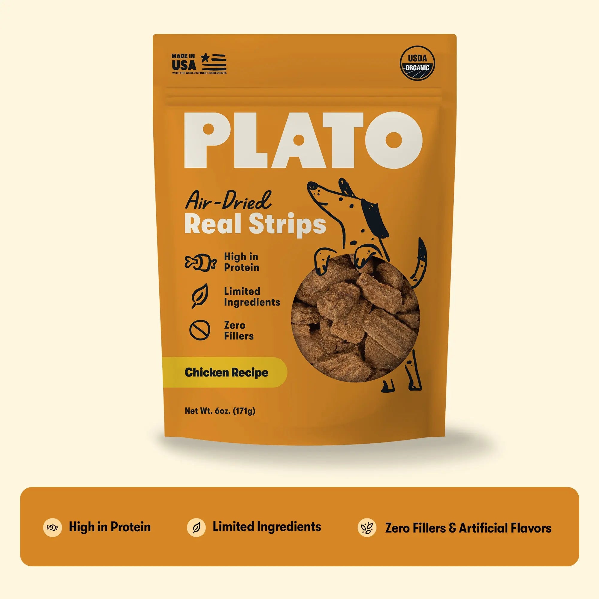 Plato Organic Chicken Strips 6oz