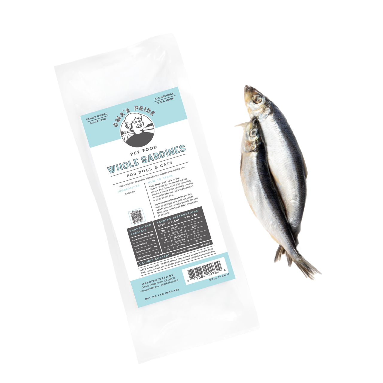 Oma's Pride Whole Frozen Sardine