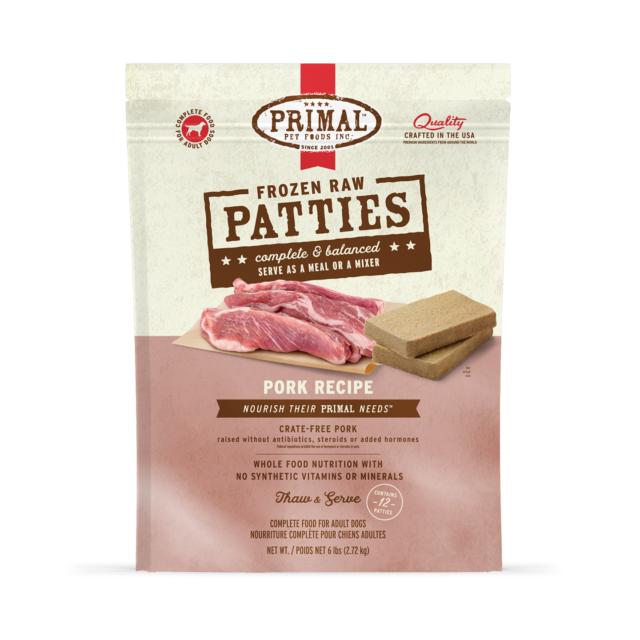 Primal Frozen Raw Patties Pork Recipe 6lbs