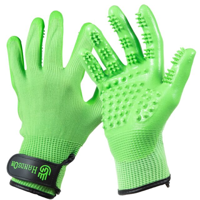 HandsOn Grooming Gloves Green XL