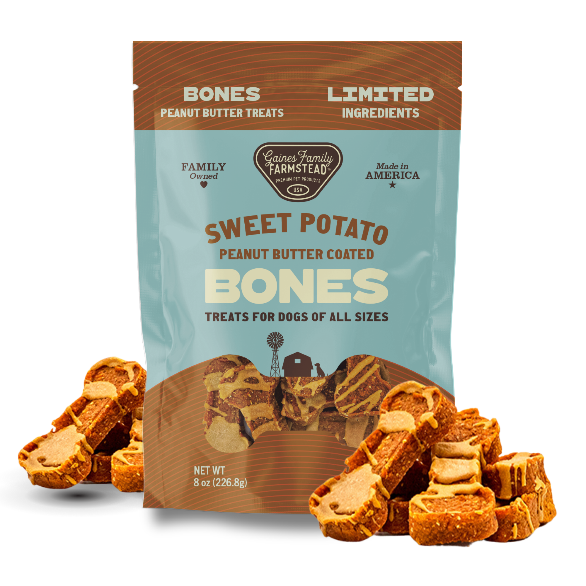 Gaines PB Coat Swt.Pot Bones 8oz