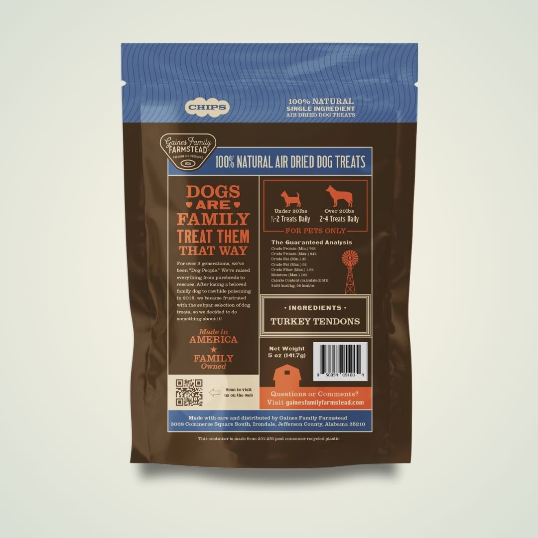 Gaines Turkey Tendon Chips 5oz - Image 2