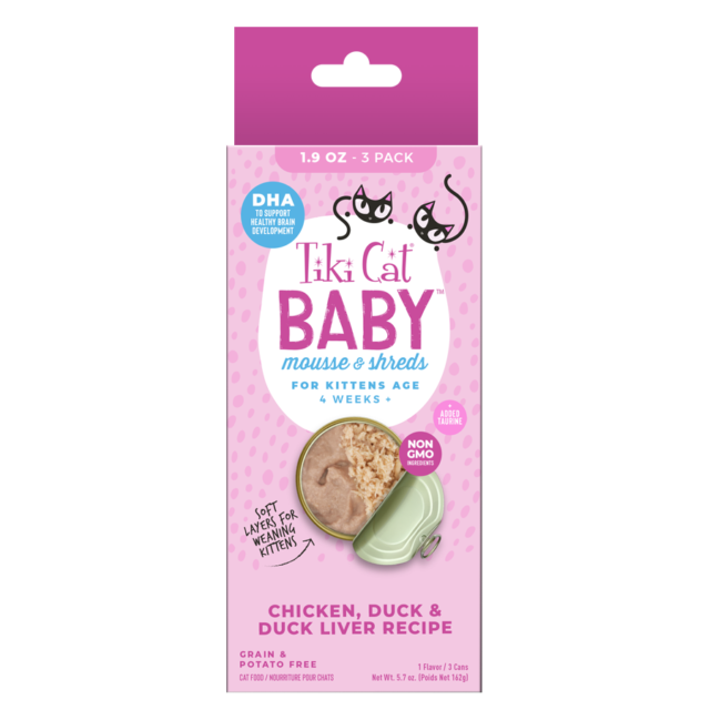 Tiki Cat Baby Ckn/Duck 1.9oz 3pk