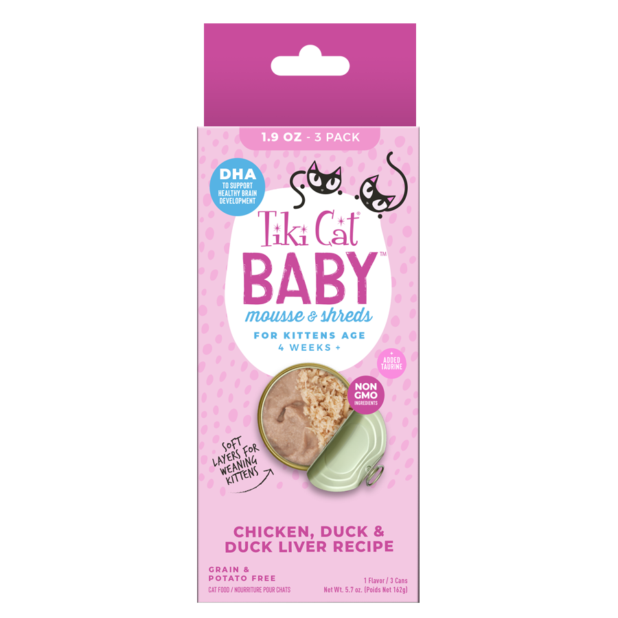 Tiki Cat Baby Ckn/Duck 1.9oz 3pk