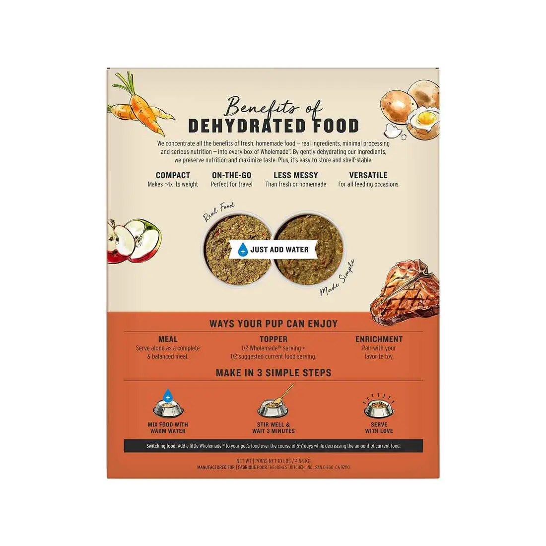 The Honest Kitchen Wholemade Dehydrated Whole Grain Beef Recipe - Image 2