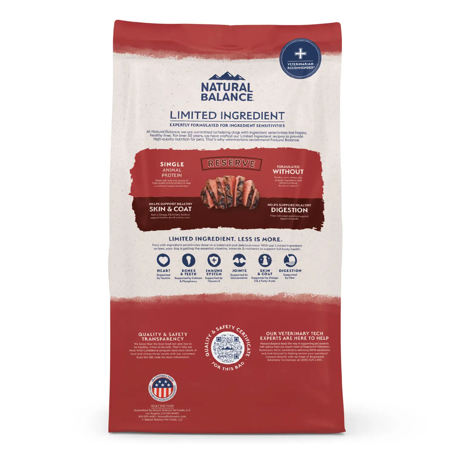 Natural Balance Reserve LID Grain-Free Adult Sweet Potato & Bison Recipe 22lb - Image 2