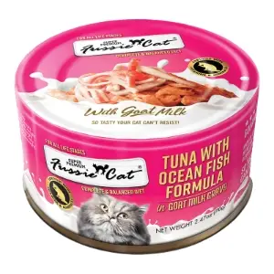 Fussie Cat Premium Tuna with Ocean Fish in Goat Milk 2.47oz