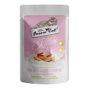 Fussie Cat Kitten Tuna with Salmon & Pumpkin in Goat Milk Mousse 1.5oz