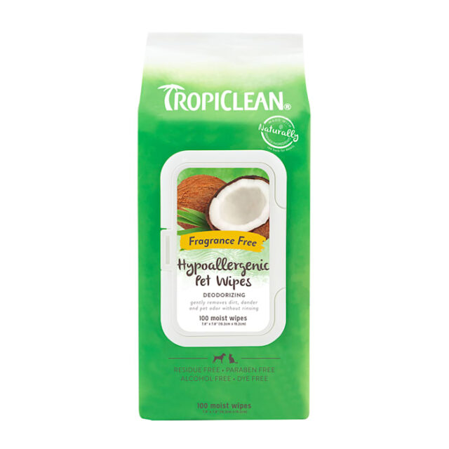 Tropiclean Dog+Cat Wipes 100ct
