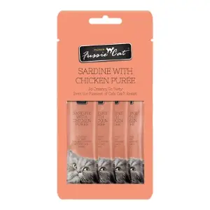 Fussie Cat Sardine with Chicken Puree 4ct