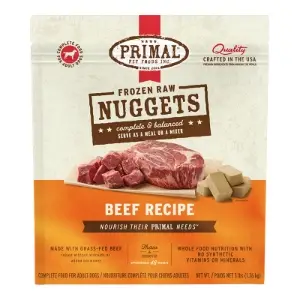 Primal Frozen Raw Nuggets Beef Recipe 3lbs