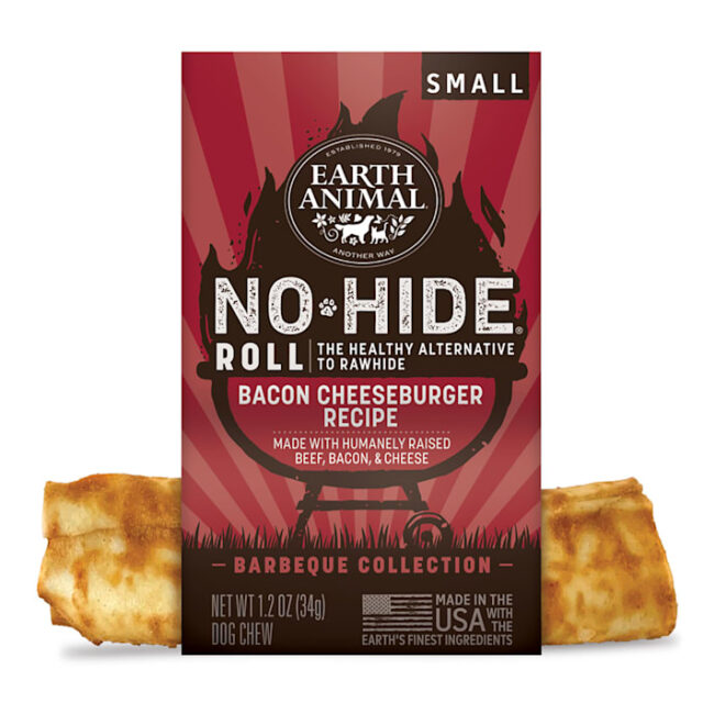 Earth Animal No-Hide Barbeque Rolls Bacon Cheeseburger Recipe Natural Rawhide Alternative Dog Chew