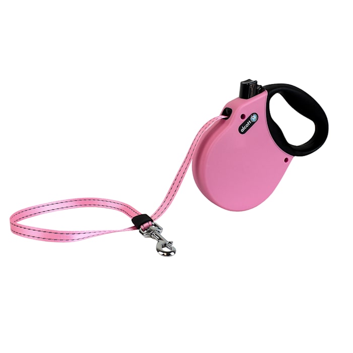 Alcott Retractable Leash Pink MD