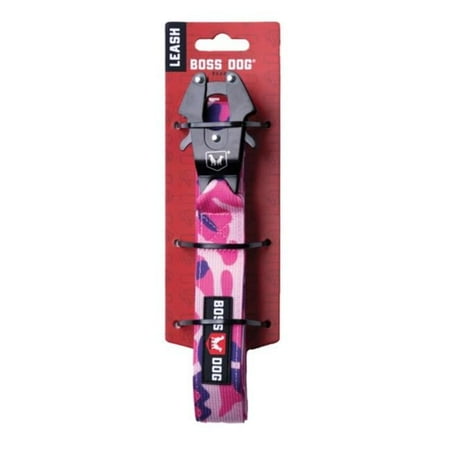 BossDog Leash Pink Camo 6'