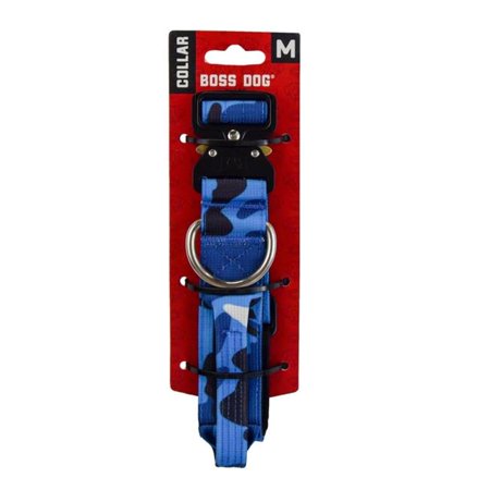 BossDog Collar Blue Camo MD
