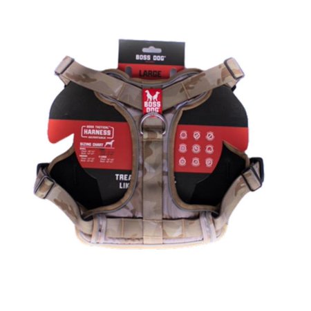 BossDog Harness Tan Camo LG
