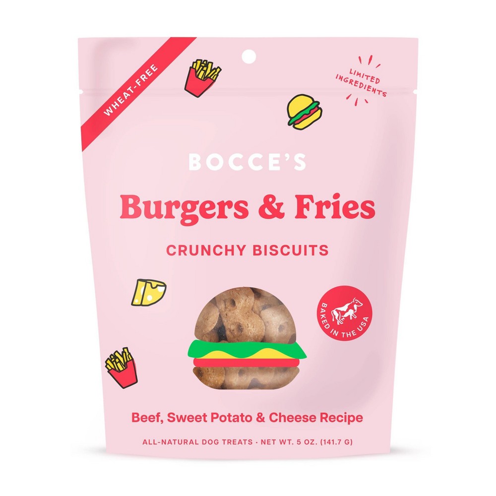 Bocce's Bakery Burgers & Fries Crunchy Biscuits 5oz