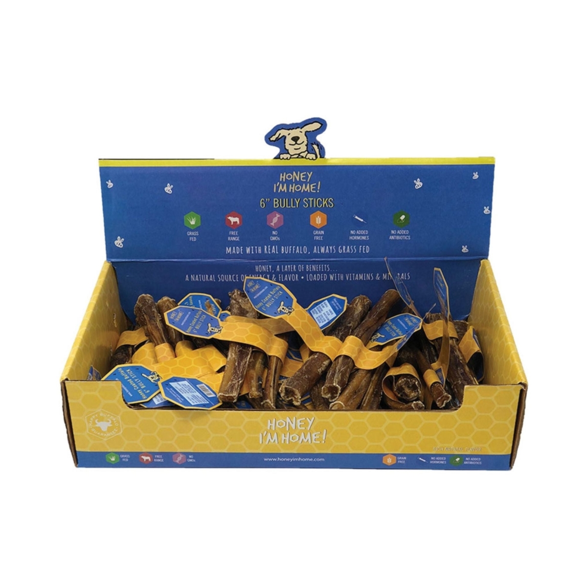 Honey Buffalo Bully Sticks 6"