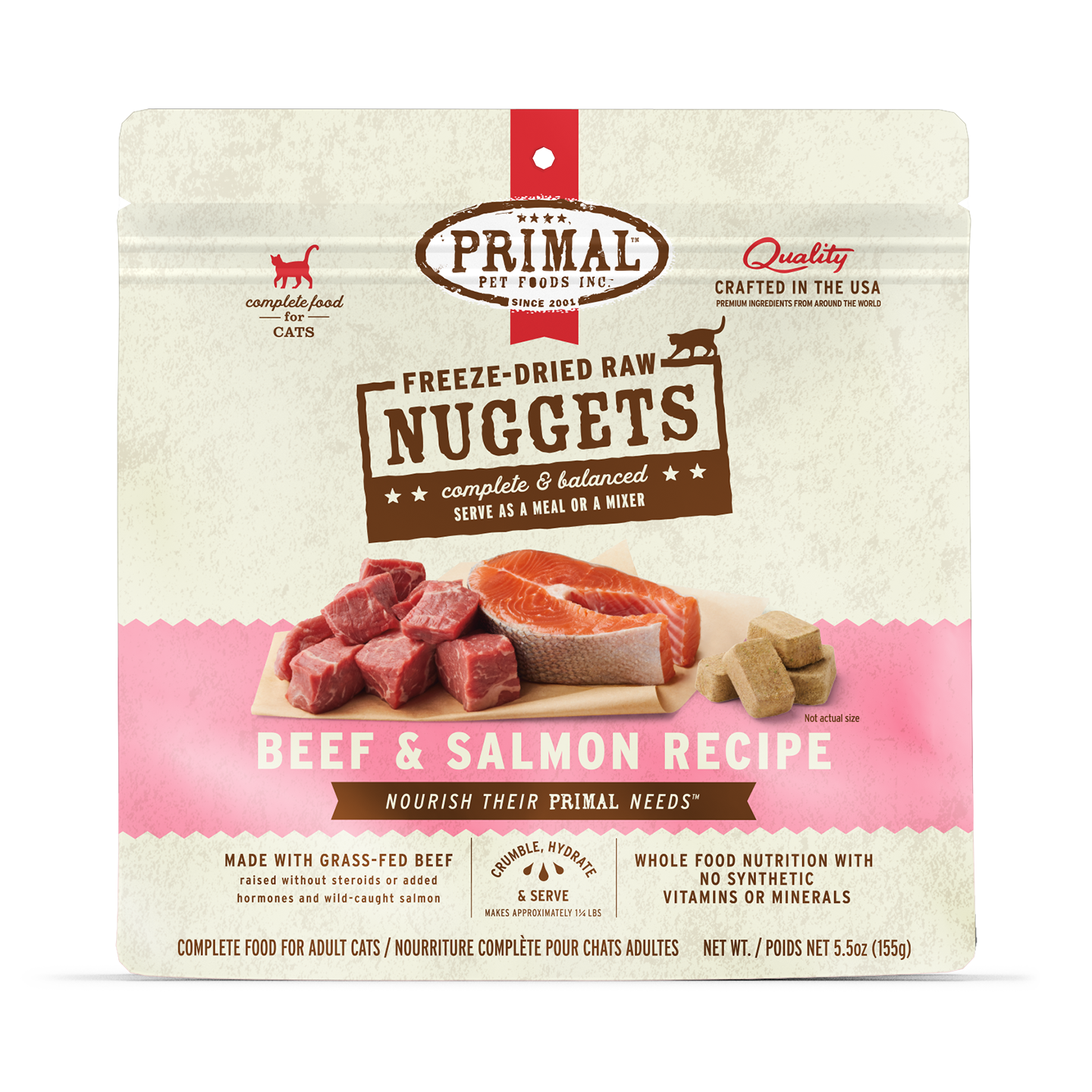 Primal Cat FD Beef/Salm 14 oz