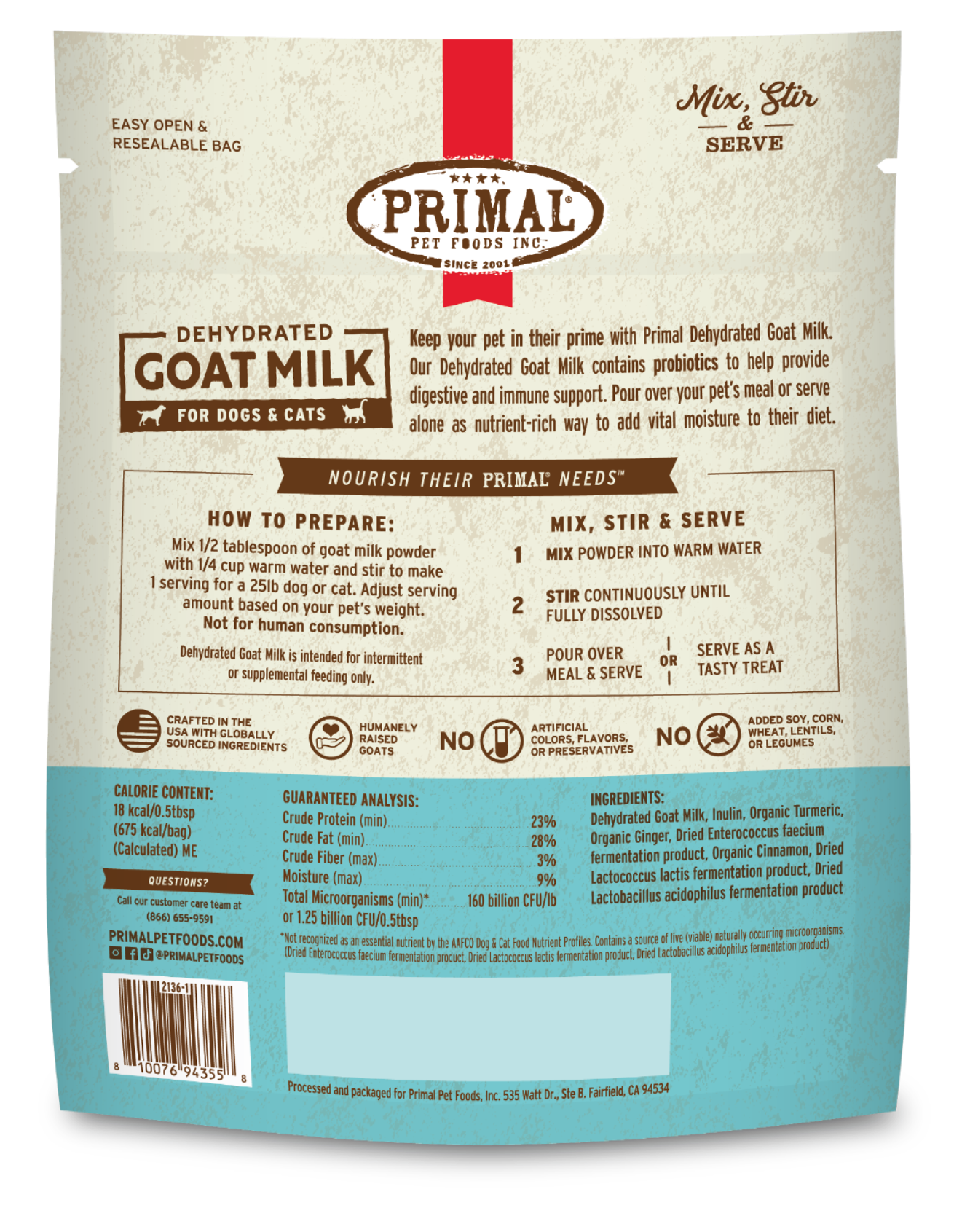 Primal Dehydrated Goat Milk - Image 2