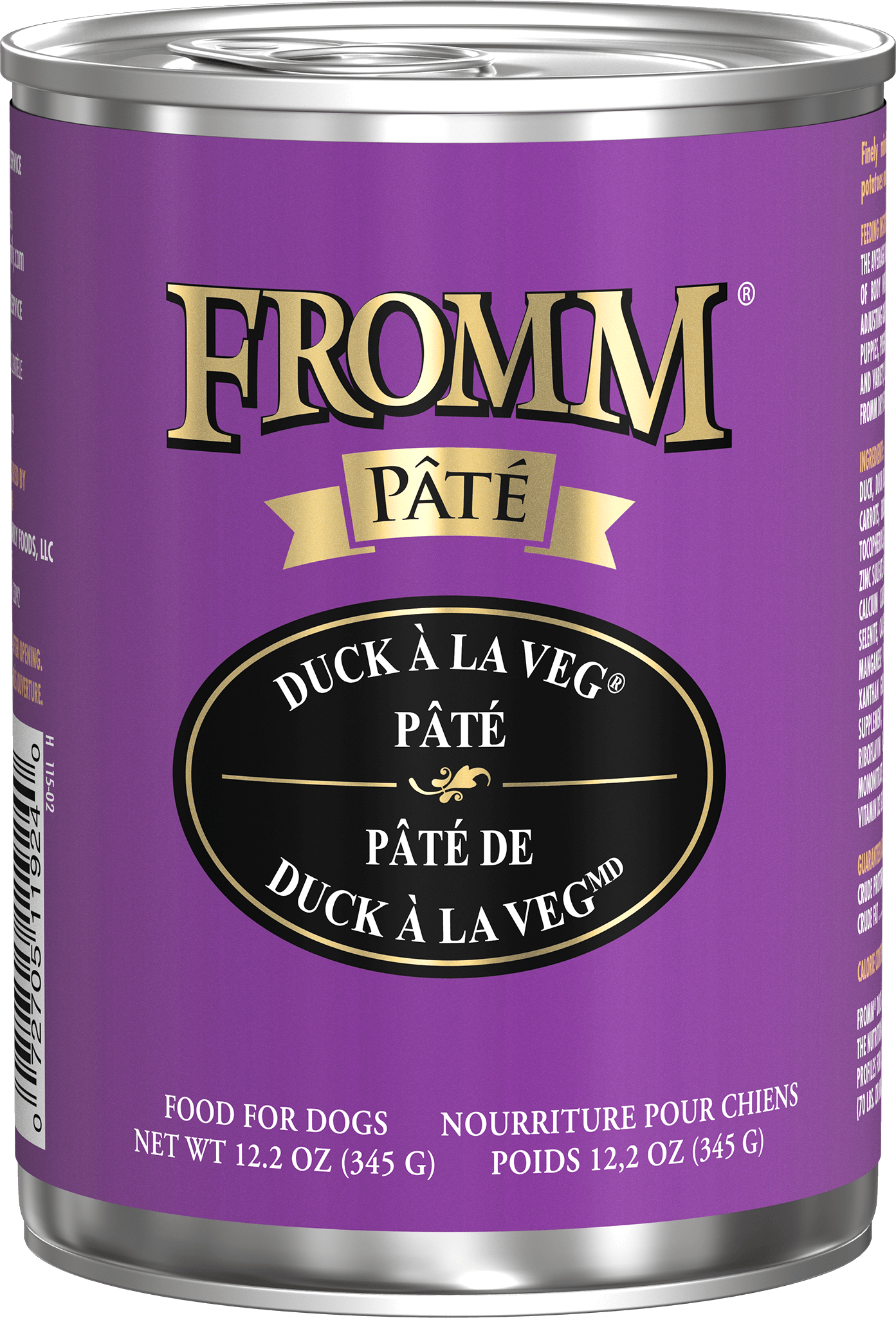 Fromm Duck A La Veg Pate 12.2oz