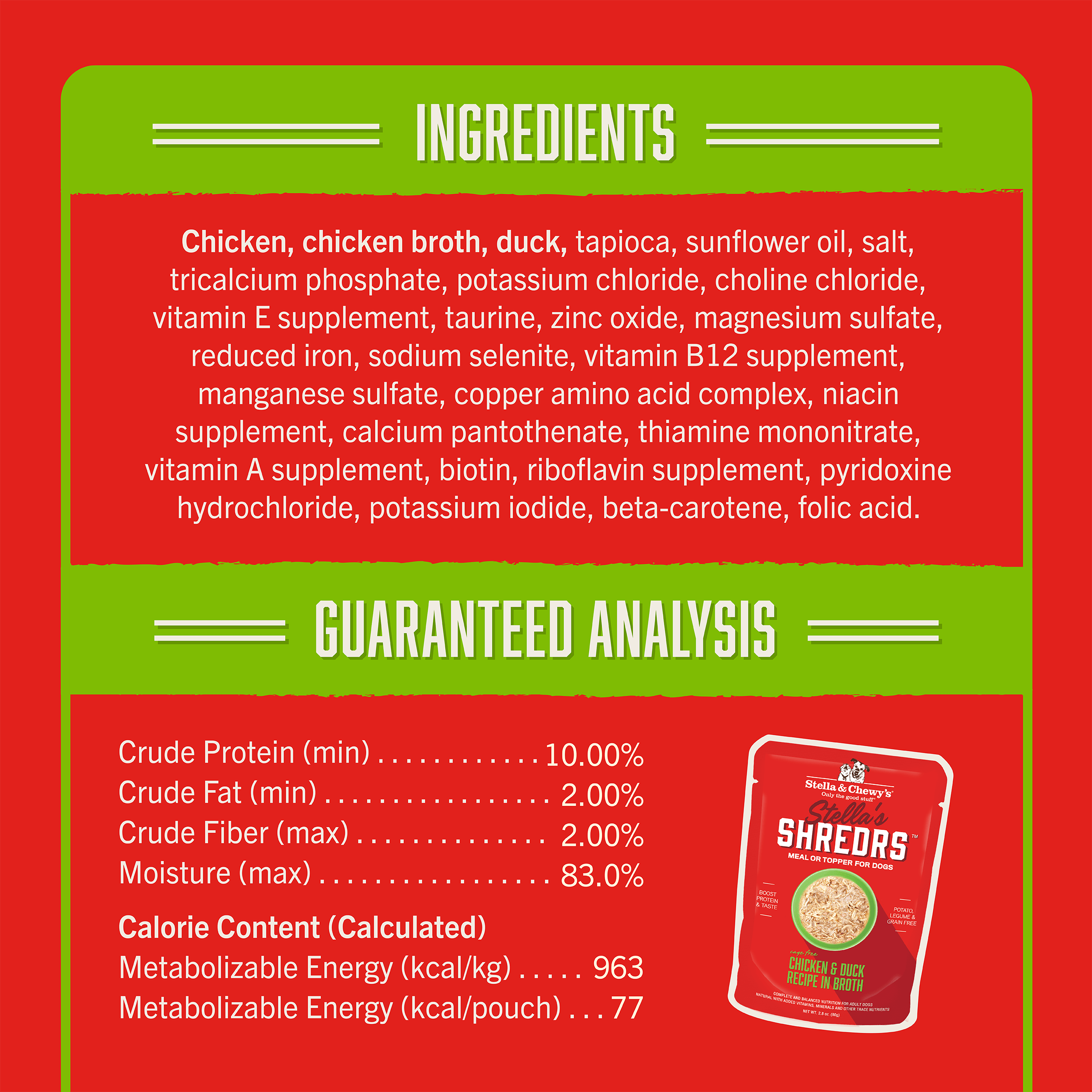 S&C Shredrs Chicken & Duck 2.8oz - Image 2