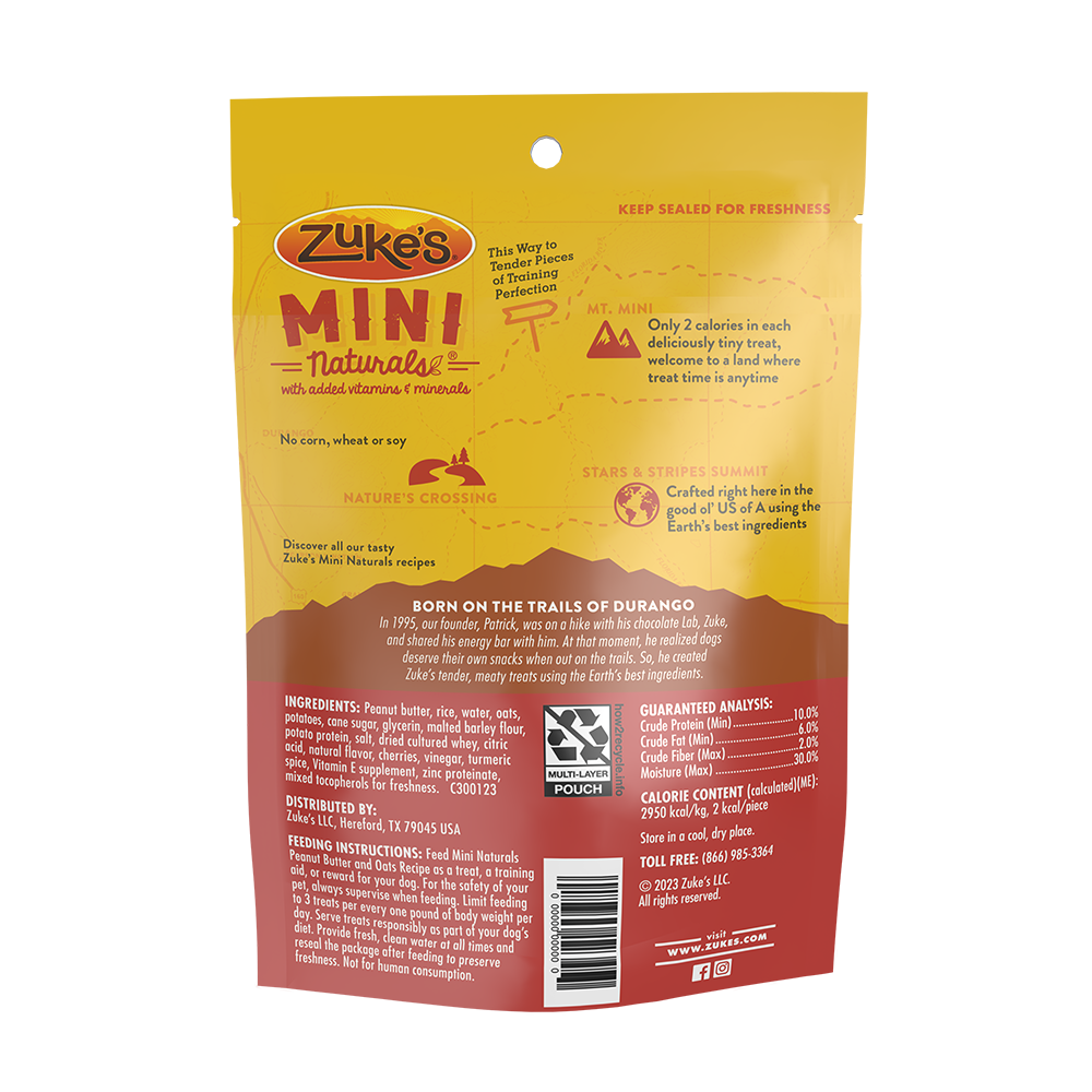 Zuke's Mini Naturals PB/Oats - Image 2
