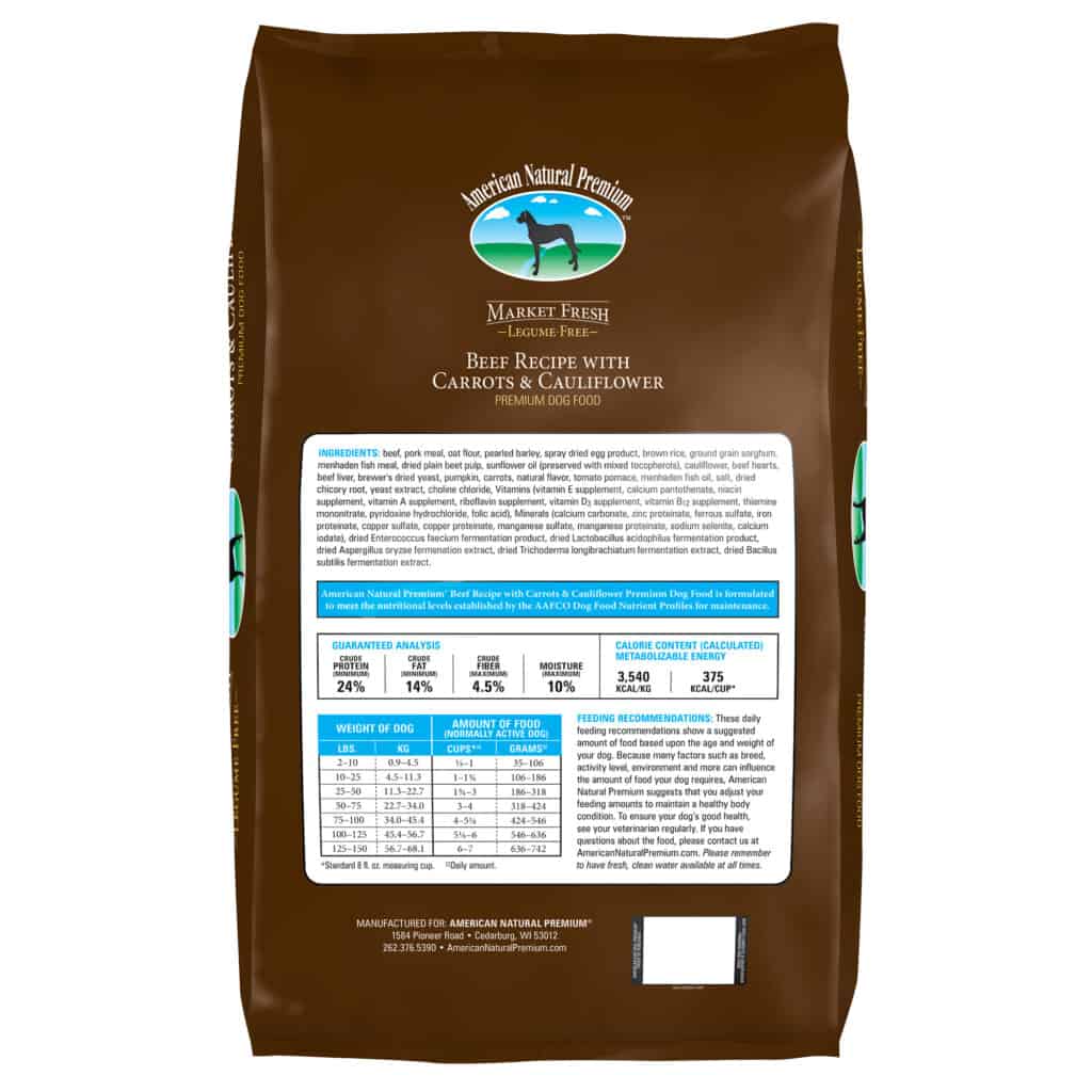American Natural Premium Beef Recipe with Carrots & Cauliflower - Image 2