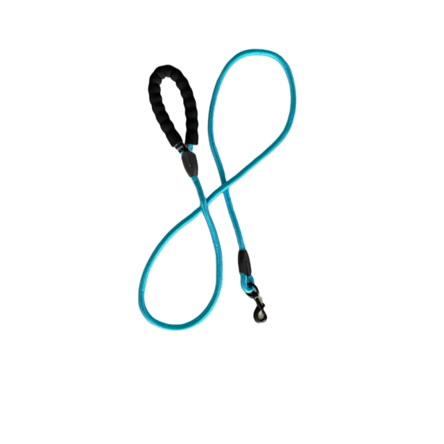 Bark Appeal Rope Leash Aqua 6'
