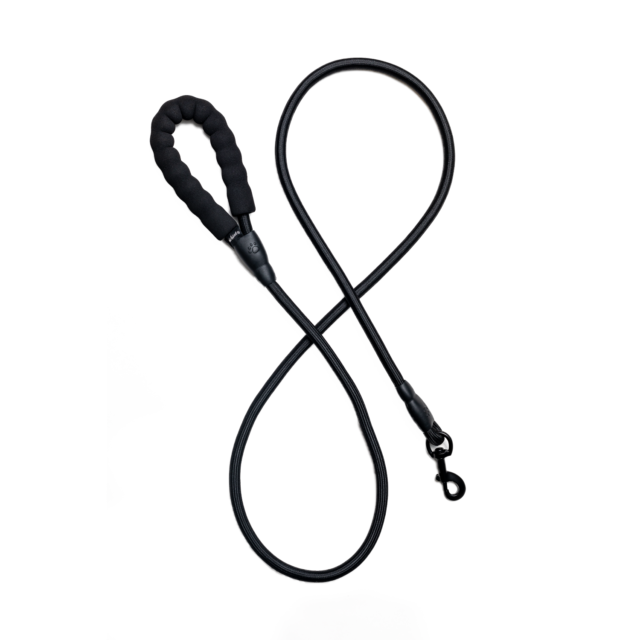Bark Appeal Rope Leash Black 4'
