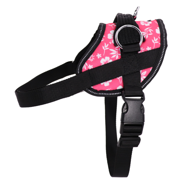 BA Pink No-Pull Hibis Harness MD