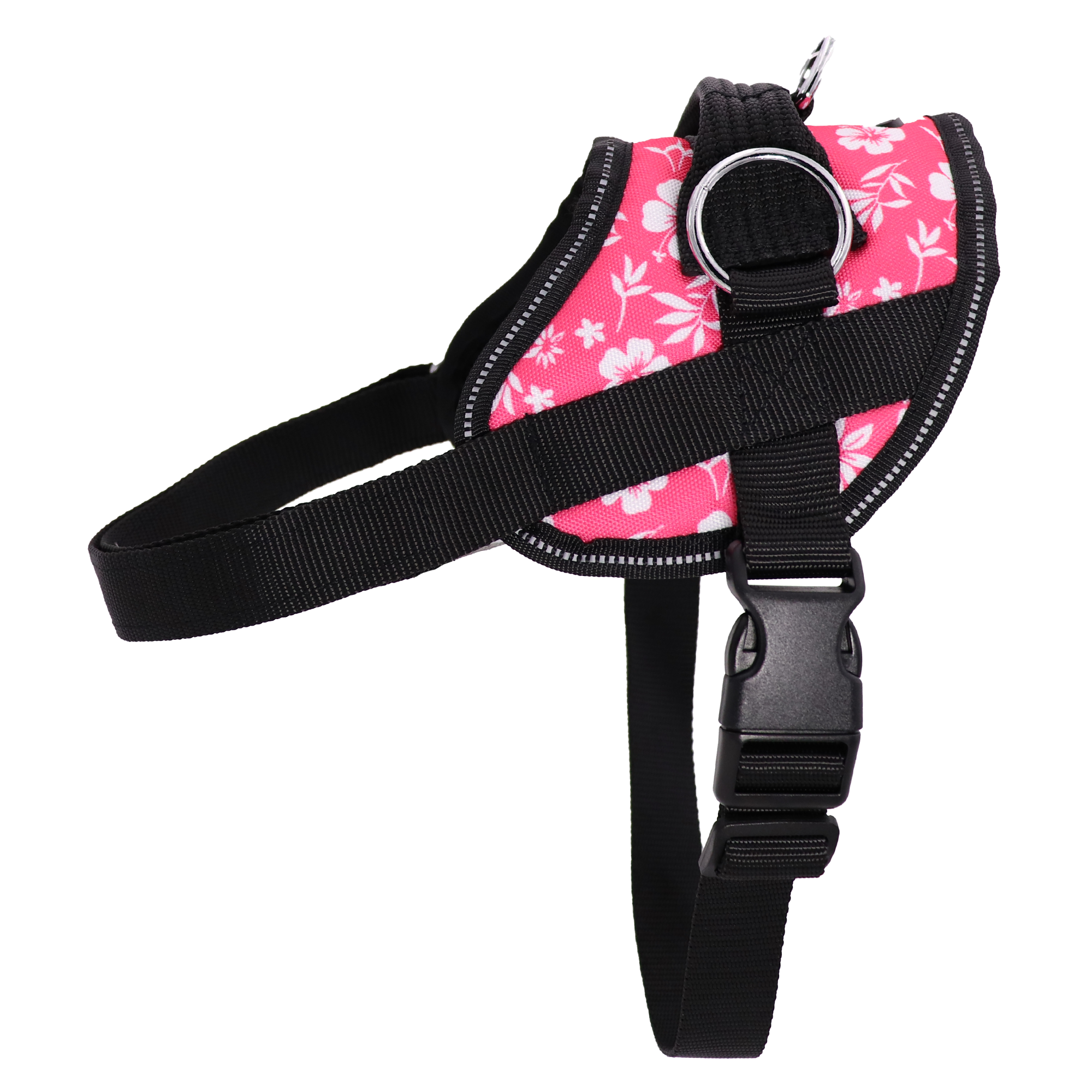 BA Pink No-Pull Hibis Harness MD