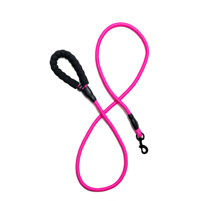 Bark Appeal Rope Leash Pink 4'