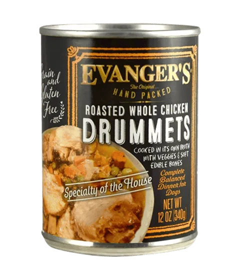 Evanger’s Hand Packed Roasted Whole Chicken Drummets 12oz