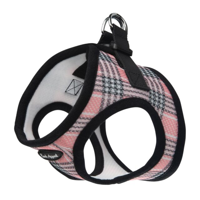 BA Pink No-Pull Plaid Harness