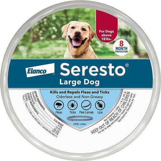 Seresto Flea & Tick Dog Insect Prevention Collar - L: All Ages, Water-Resistant, Pest Repellent, Topical Application