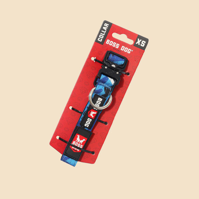 BossDog Collar Blue Camo