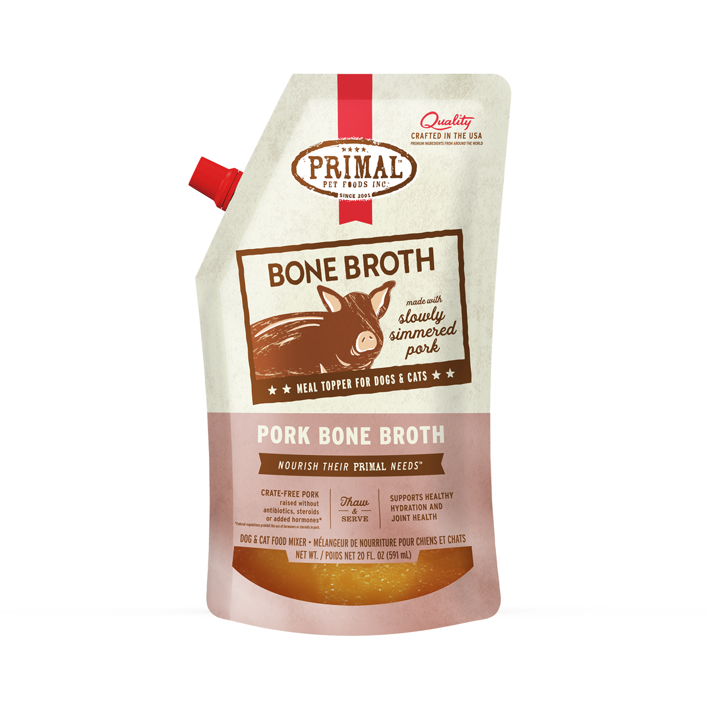 Primal Bone Broth Pork 20oz