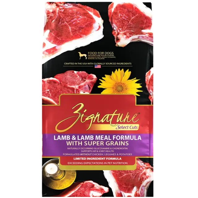 Zignature LID Select Cuts Lamb Formula With Super Grains