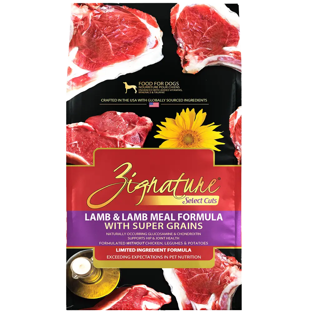 Zignature LID Select Cuts Lamb Formula With Super Grains