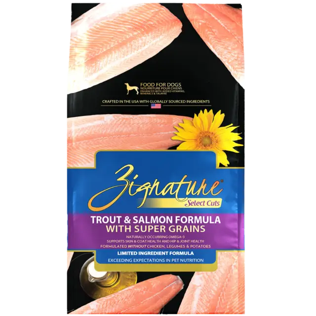 Zignature LID Select Cuts Trout & Salmon Formula With Super Grains