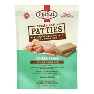 Primal Frozen Raw Patties Chicken Recipe 6lbs