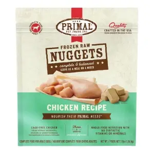 Primal Frozen Raw Nuggets Chicken Recipe 3lb