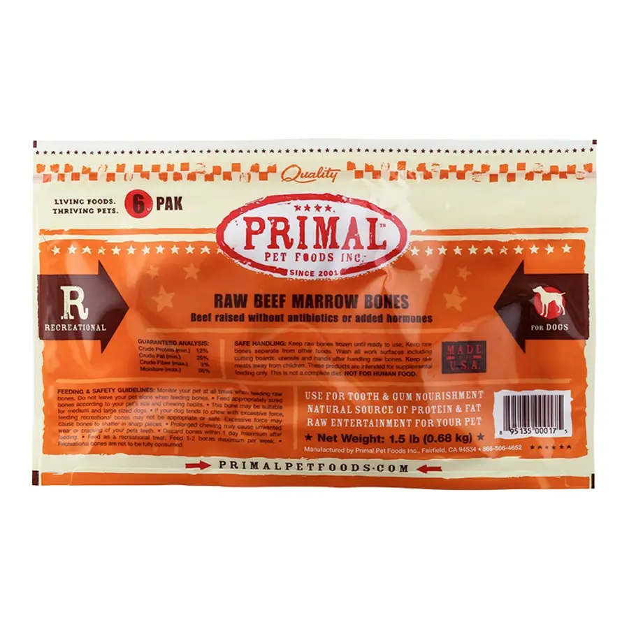 Primal Raw Beef Marrow Bones